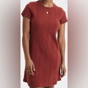 American Eagle Outfitters Burnt Orange Ribbed Sheath Dress Size XS